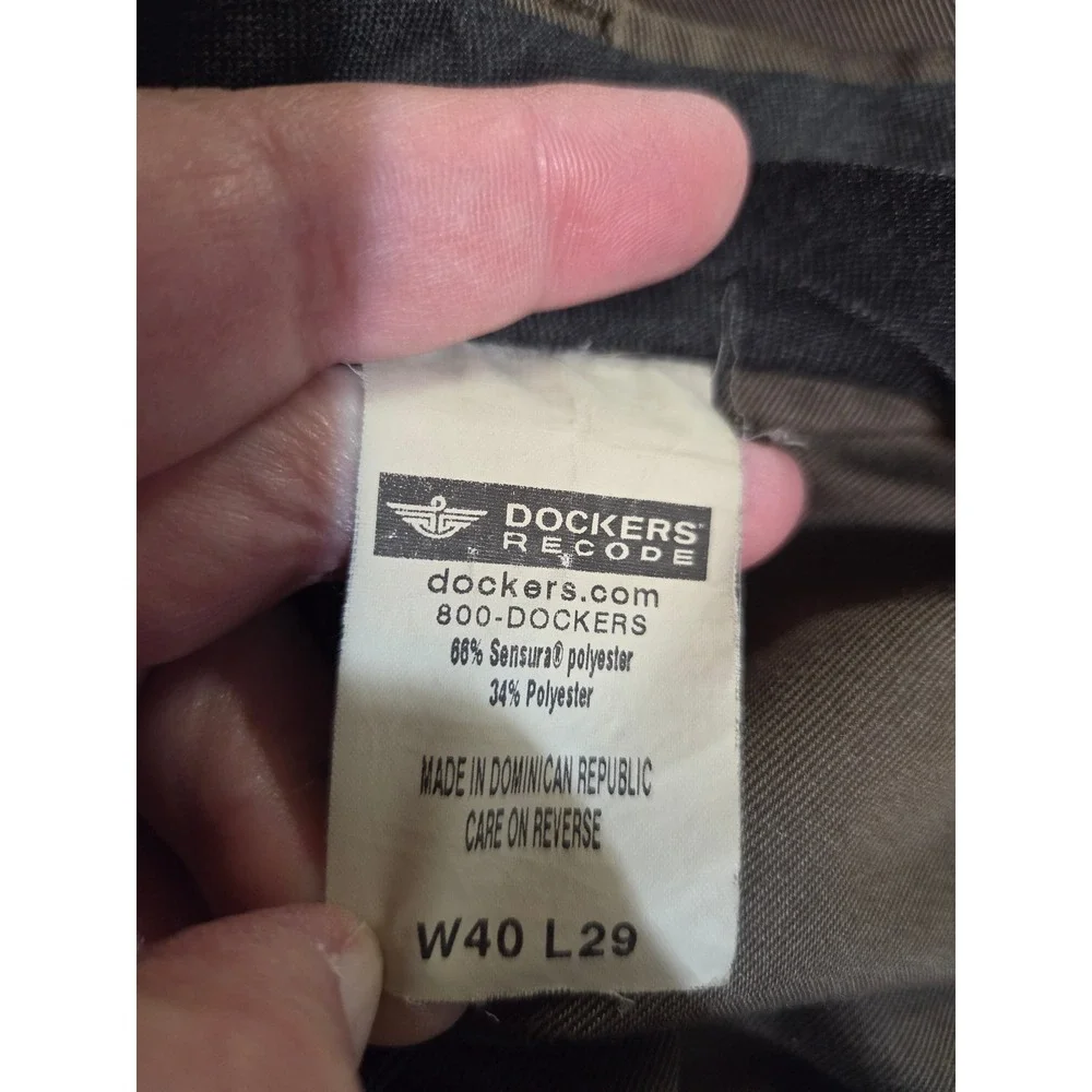 Dockers Recode Mens Brown Pleated Chino Pants Size 40x29‎
